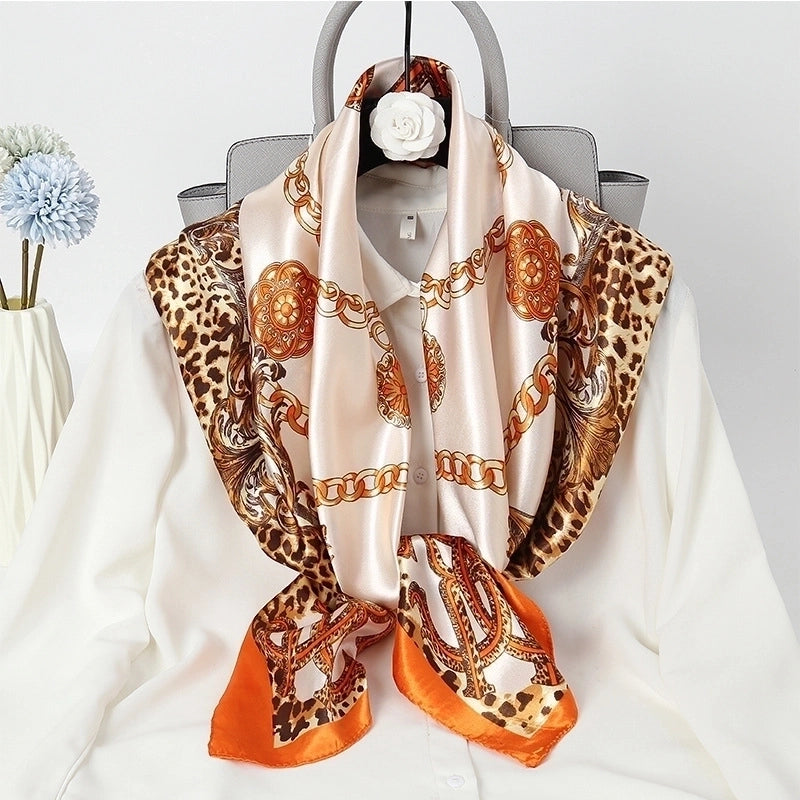 Women's Fashion Flower Chiffon Printing Silk Scarves