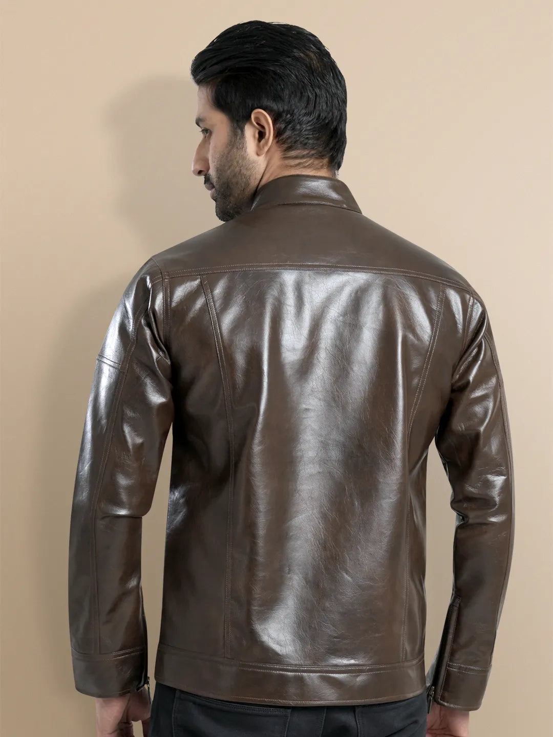 Men's Biker KN Leather Jacket