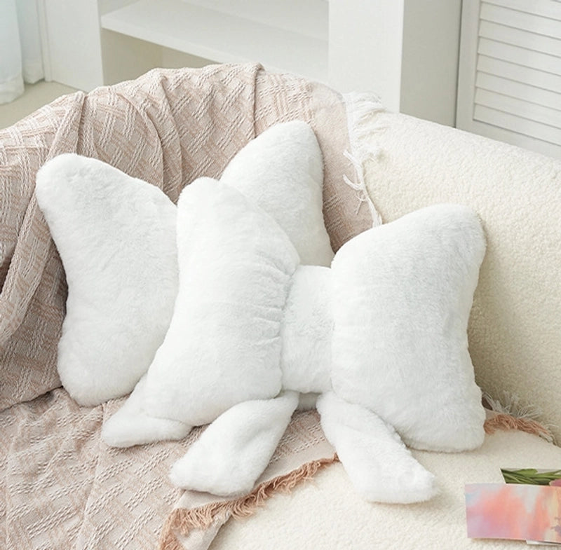 Minimalist Solid Color Bow Knot PP Cotton Throw Pillow Couch & Sofa Decor