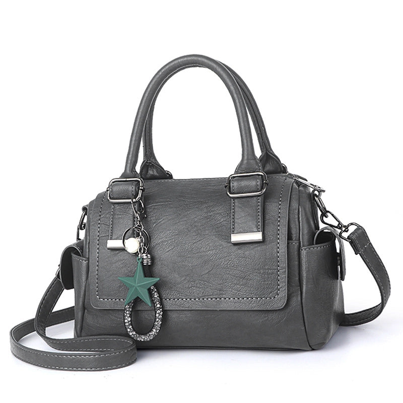 Women's Large All Seasons Pu Leather Basic Pillow Shape Bag