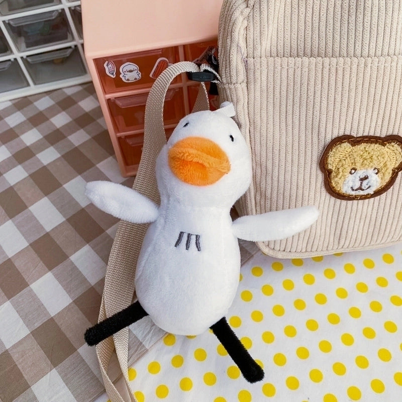 Women's Small Corduroy Bear Cute Streetwear Square Zipper Crossbody Bag