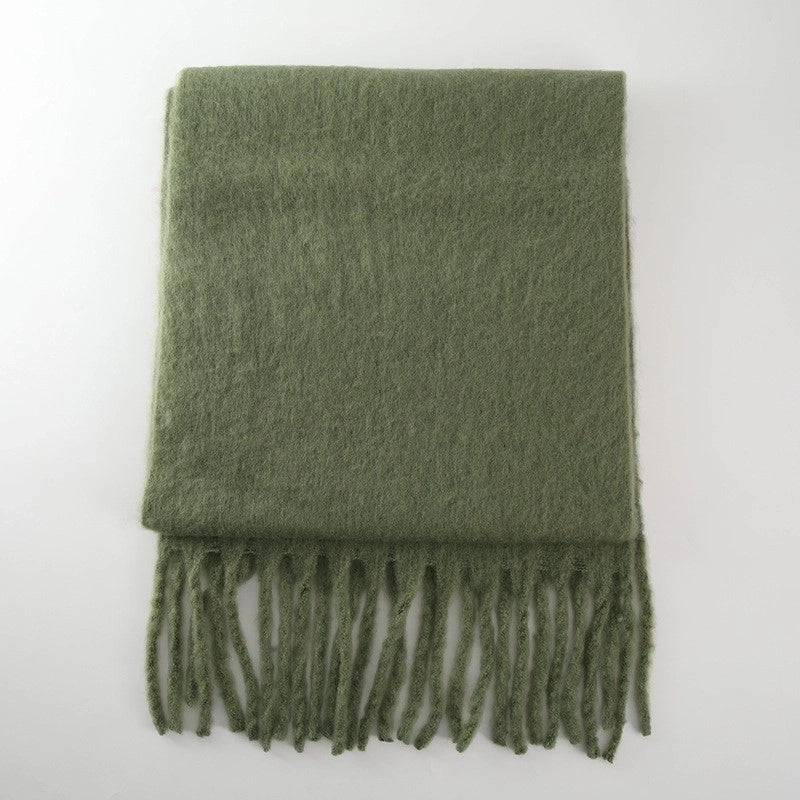 Women's Fashion Solid Color Polyester Winter Scarves