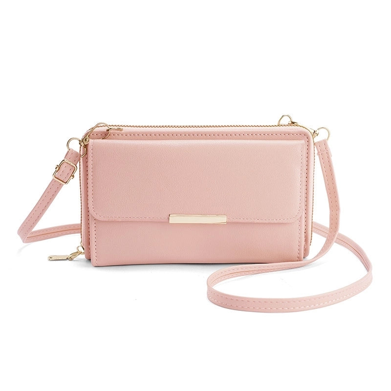 Women's Pu Leather Solid Color Elegant Basic Square Zipper Shoulder Bag Crossbody Bag Coin Purse