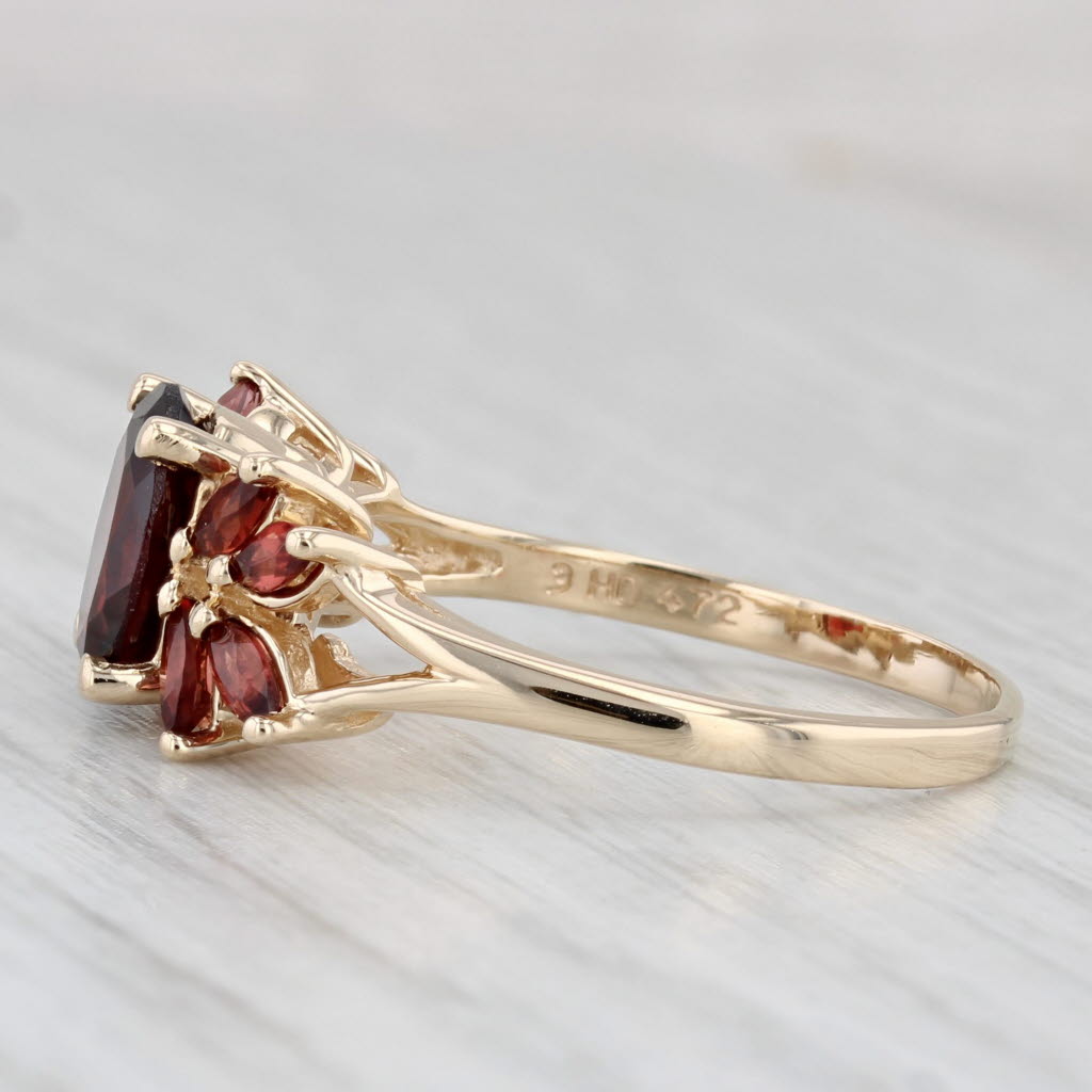 2.68ctw Garnet Ring 10k Yellow Gold Size 9.25