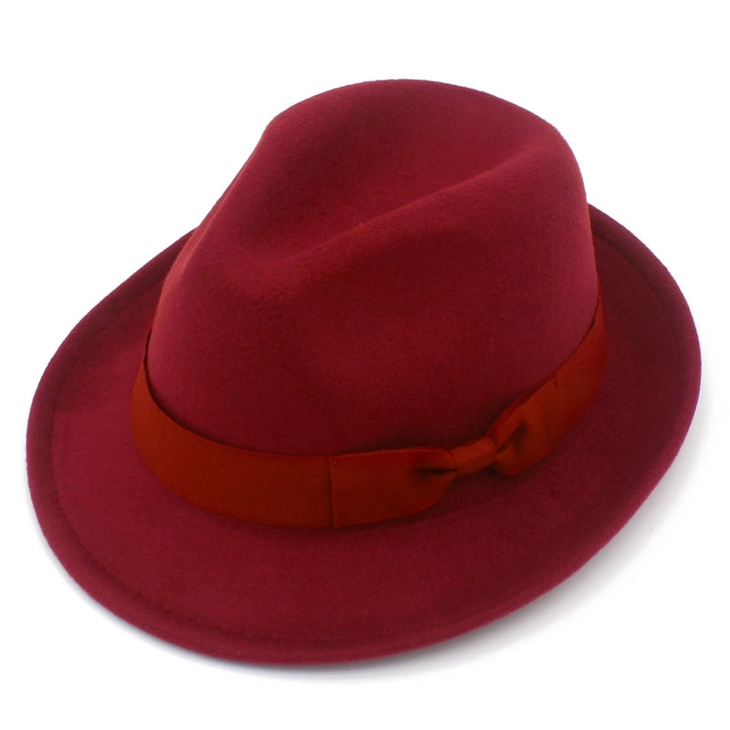 Hot Selling  Jazz Hat Autumn And Winter Fashion Small Bowler Hat Retro Wool Felt Gentleman Hat
