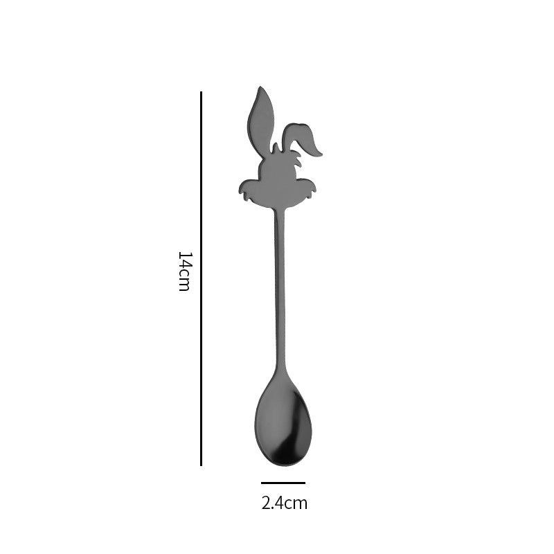 Cute Animal Solid Color Stainless Steel Spoon 1 Piece