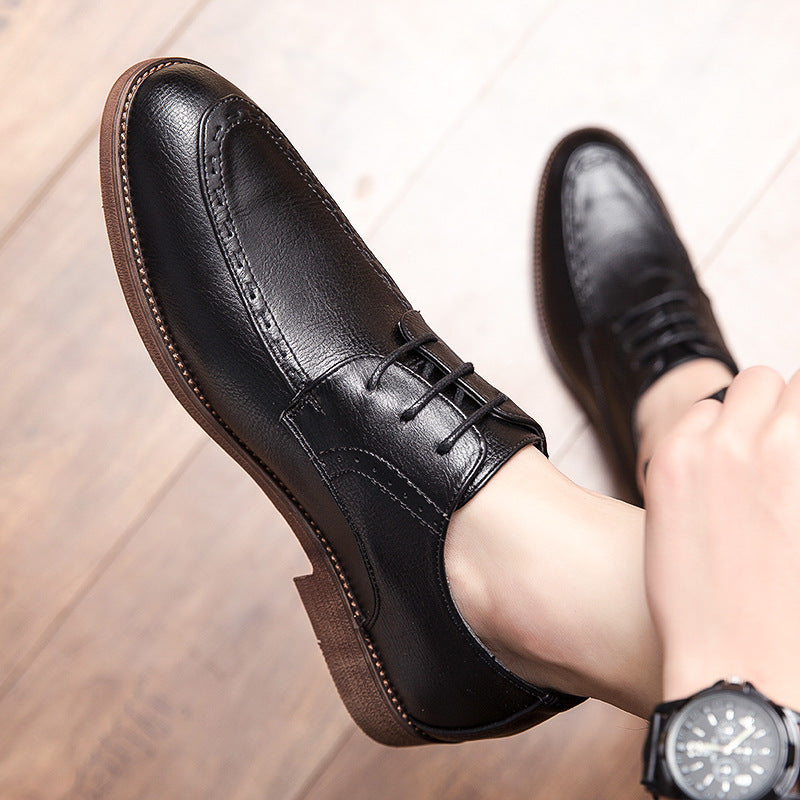 Men's Fashion British Style Leather Casual Shoes