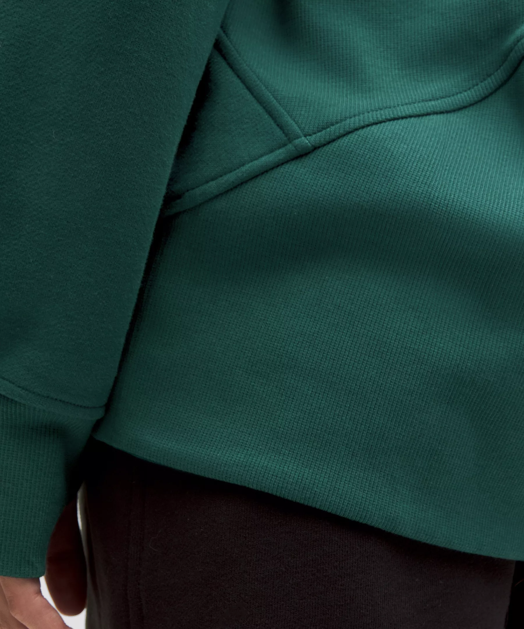 Scuba Oversized Funnel-Neck Half Zip Long