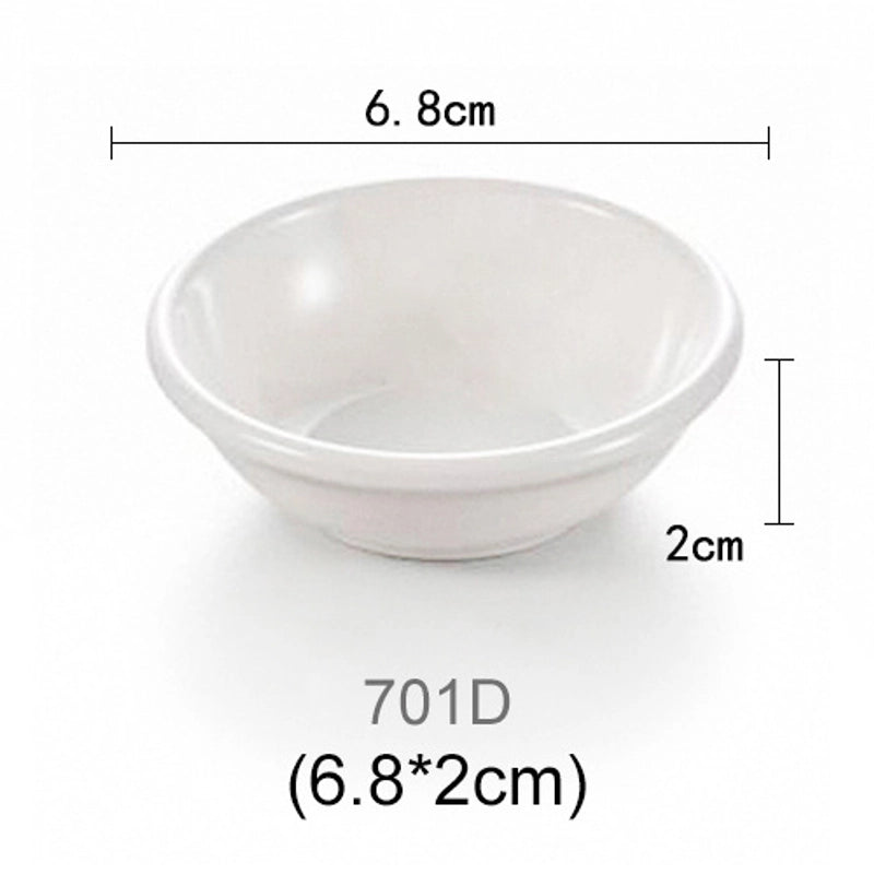Porcelain-Imitation Milamine Shatter-Resistant Round Small Flavor Dish Chinese Sushi Dipping Sauce Dish Dish Dish Dish Dish Dish Dish Dish Dish Dish Dish
