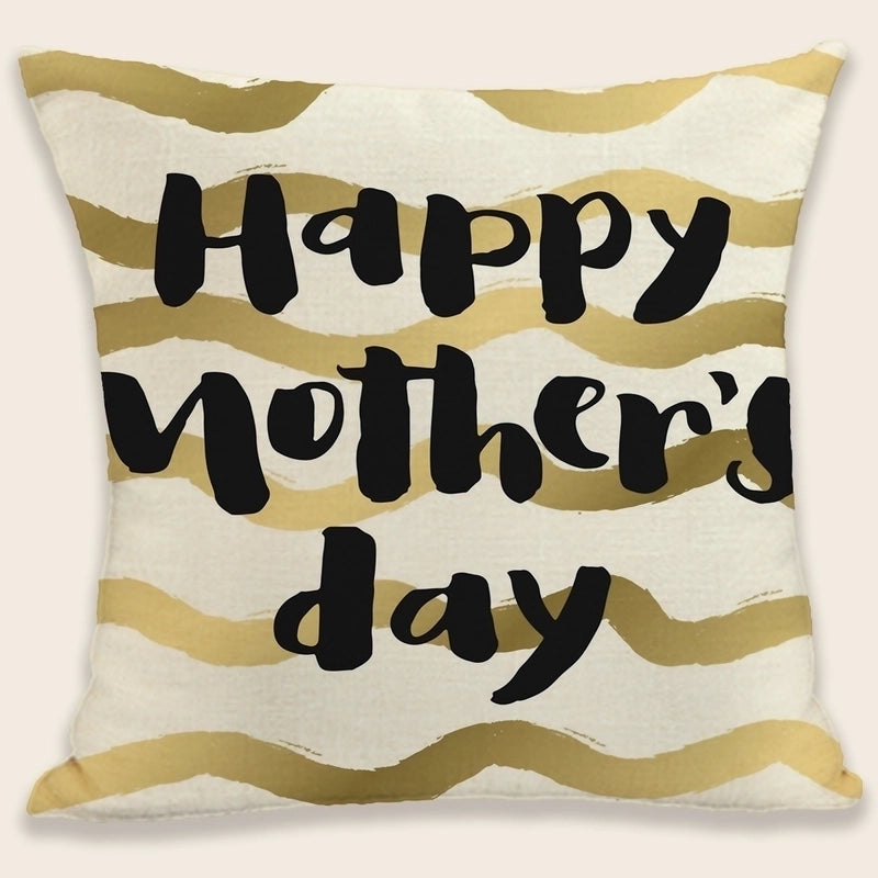 Mama Minimalist Classic Style Letter Plush Pillow Cases