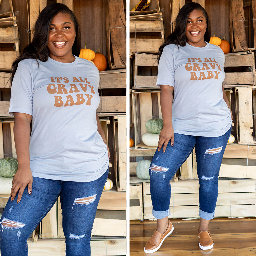 Gravy Baby Tee. Light Blue