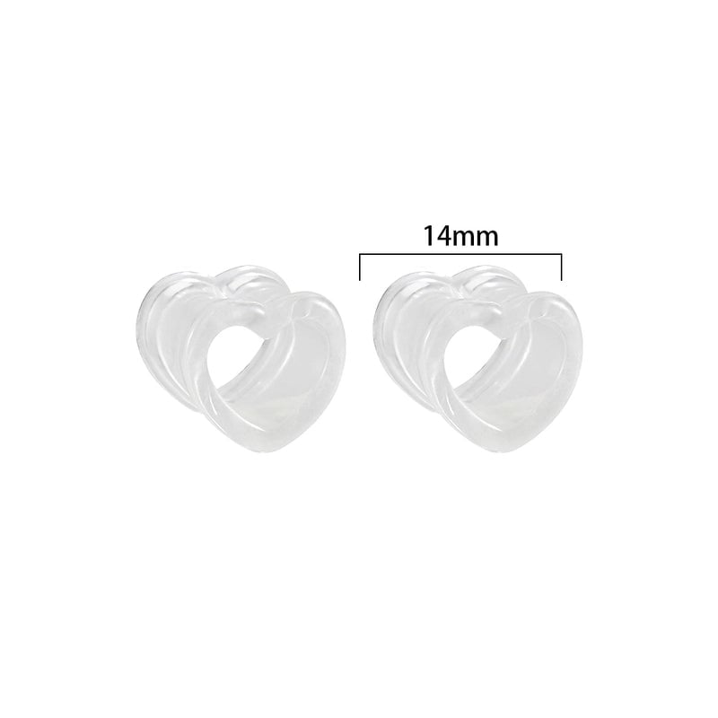 Minimalist Heart Shape Arylic Auricle 1 Pair