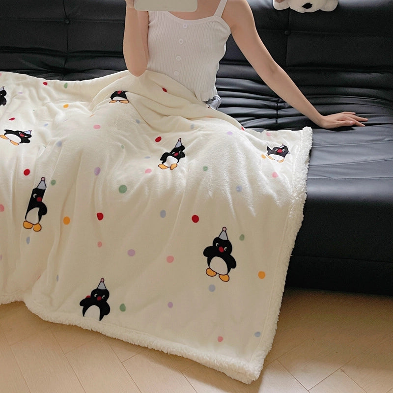 Halloween Cute Animal Pumpkin Fruit Fleece Blanket Bedding