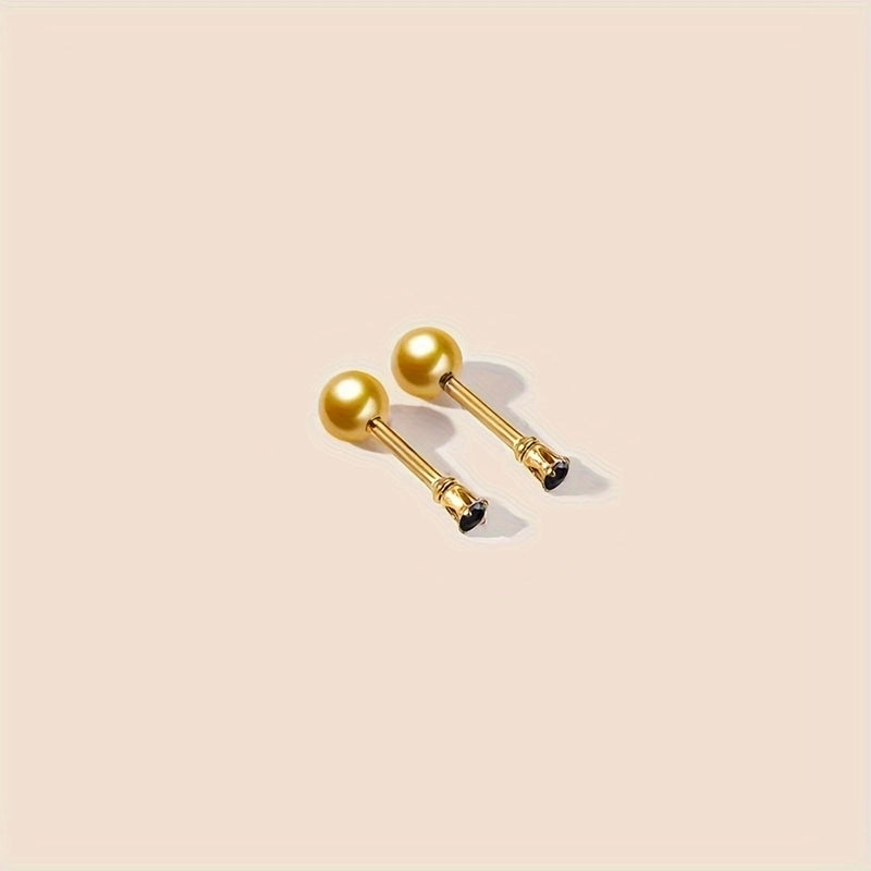 3 Pairs Minimalist Classic Style Geometric 304 Stainless Steel 18K Gold Plated Cartilage Earrings