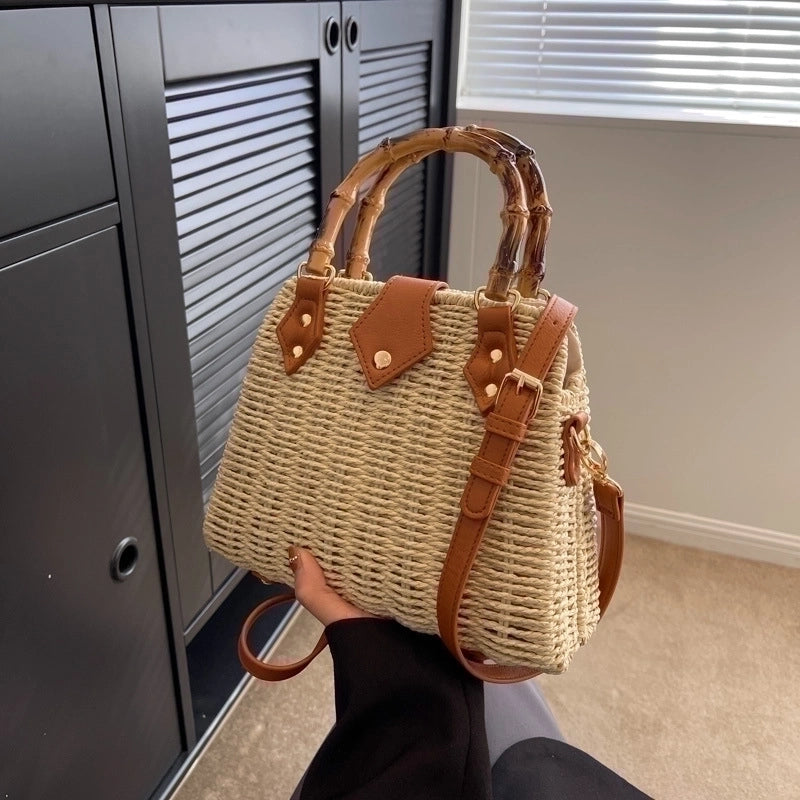 Women's Medium Spring&summer Straw Vintage Style Handbag