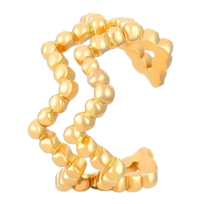 1 Piece Minimalist IG Style Geometric Plating 304 Stainless Steel Ear Cuffs