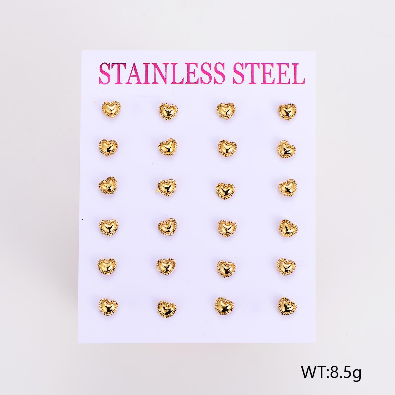 Aml Stainless Steel Ins Style Mini Earrings Love Earrings Irregular Earrings For Women