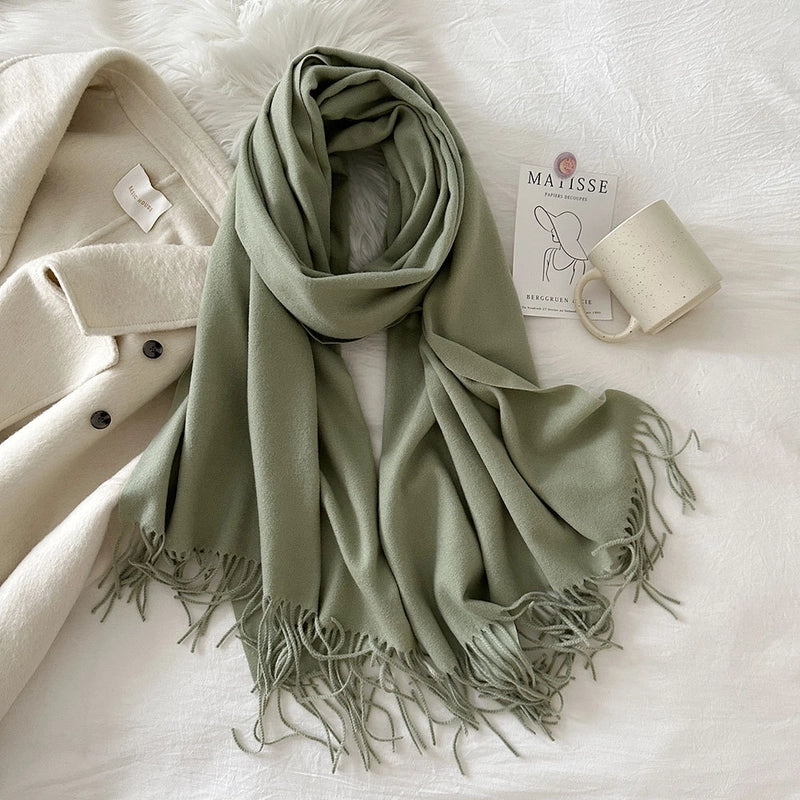 Unisex Streetwear Solid Color Imitation Cashmere Scarf
