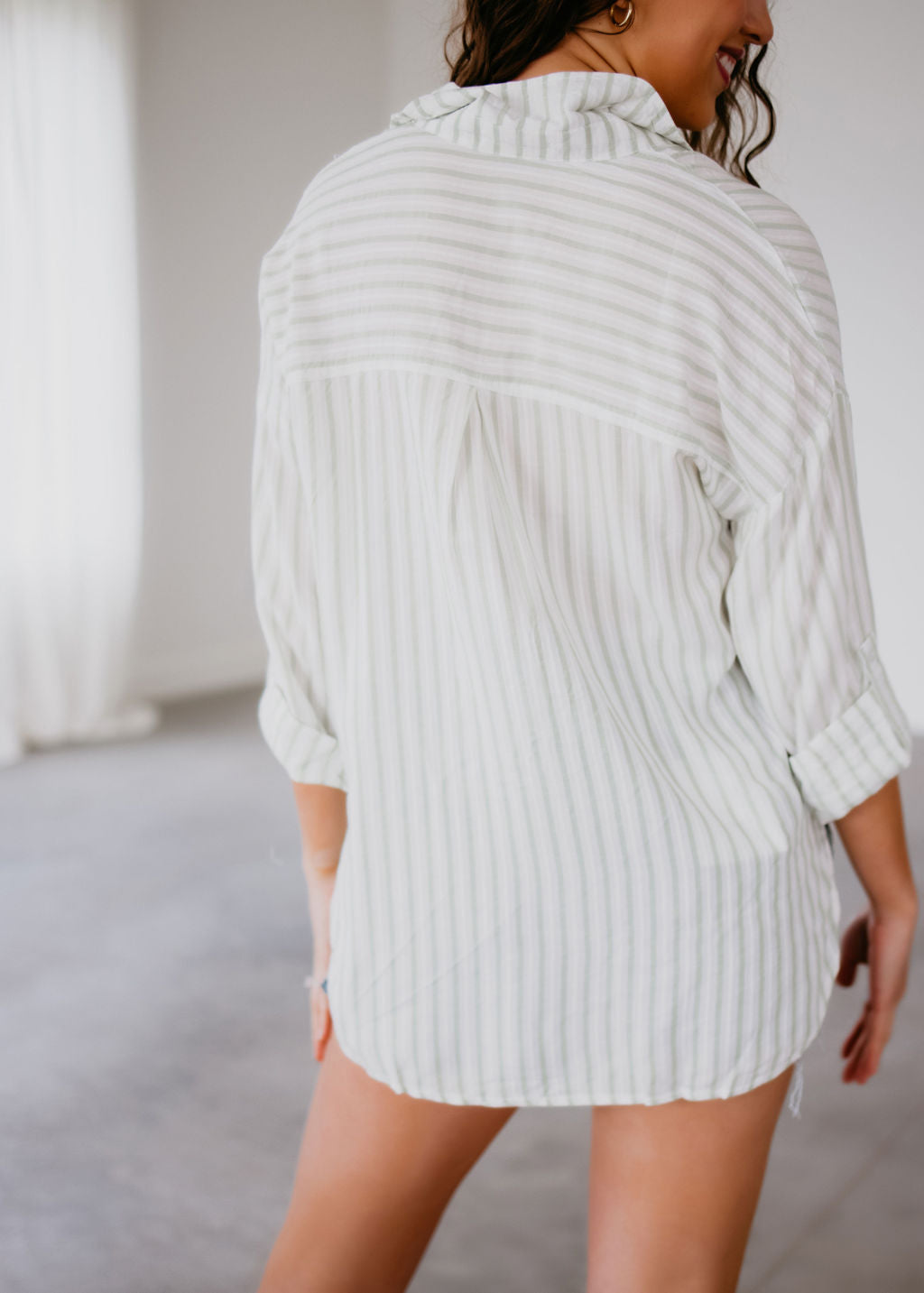 Blair Striped Button Down Top