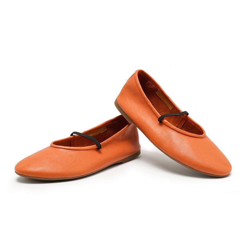 Studio Round Toe Soft Leather Casual Flats in 11 Colors