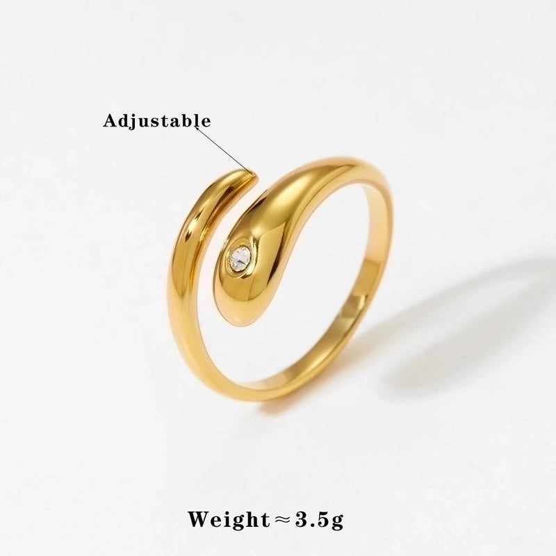 Casual Modern Style Heart Shape Bow Knot 316 Stainless Steel  Shell Diamond 16K Gold Plated White Gold Plated Gold Plated Inlay Stainless Steel Rings
