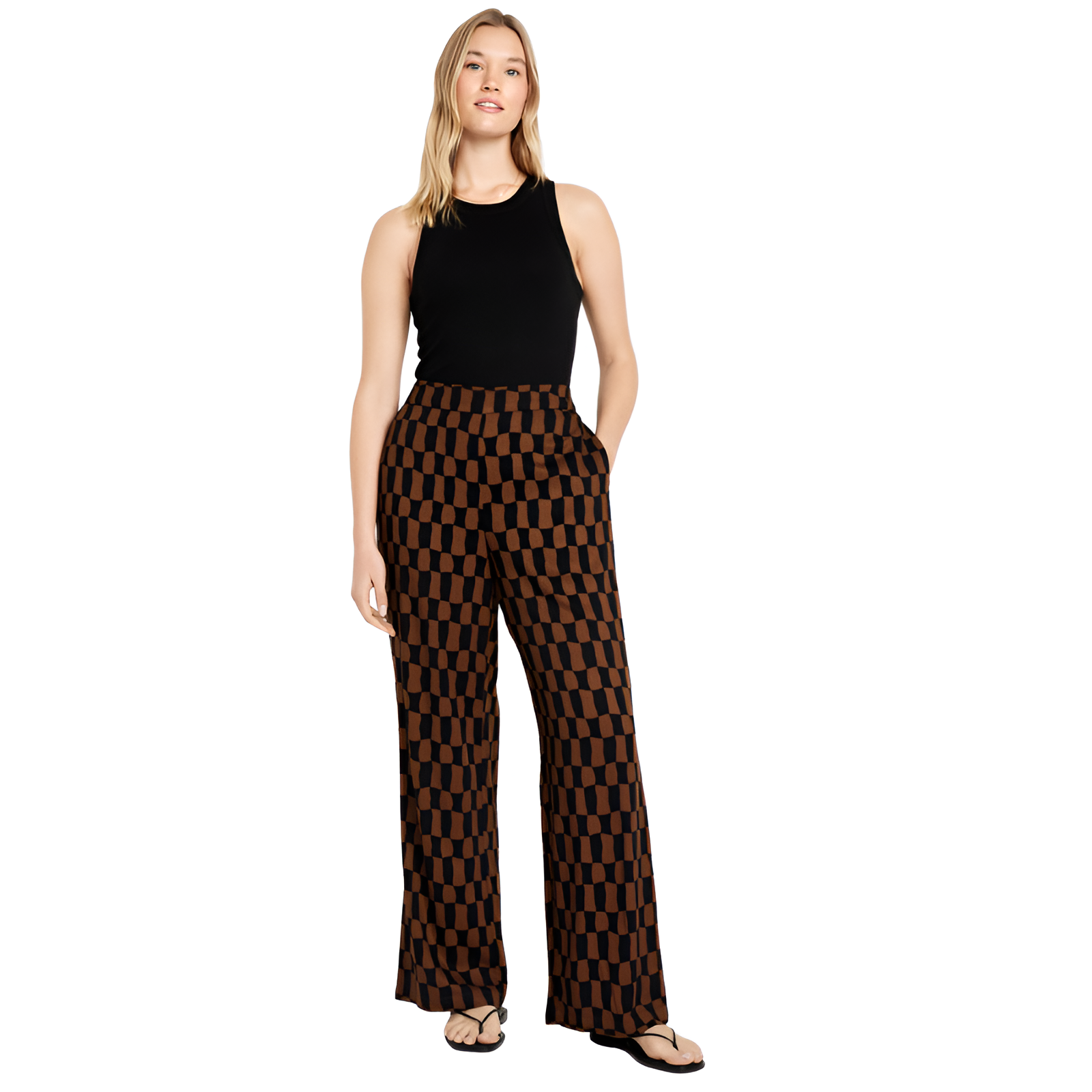 High Waisted Playa Wide Leg Pants
