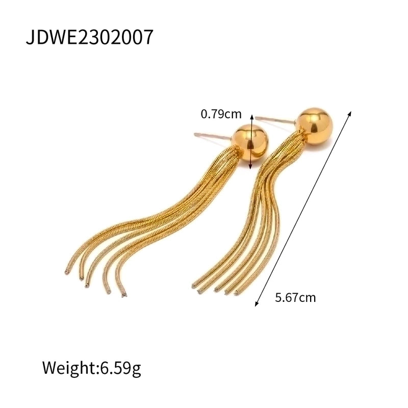 Casual Classic Style Geometric 304 Stainless Steel Plating Rings Earrings Necklace