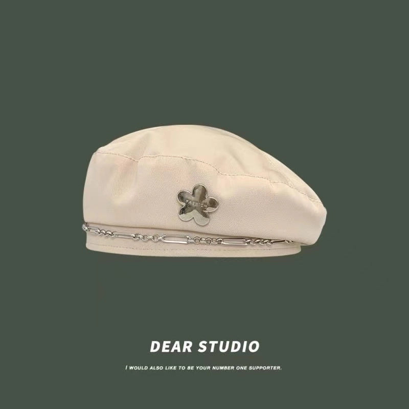Love Beret Love 2025 Women Autumn And Winter New Woolen Hat Big Head Circumference Face Small
