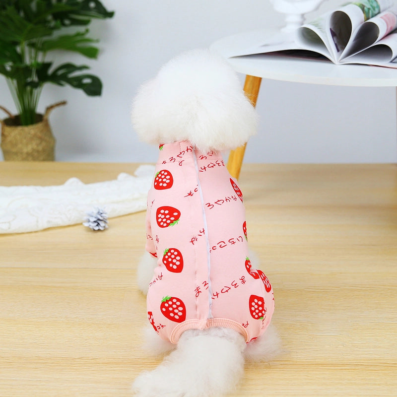 Casual Cotton Solid Color Pet Clothing