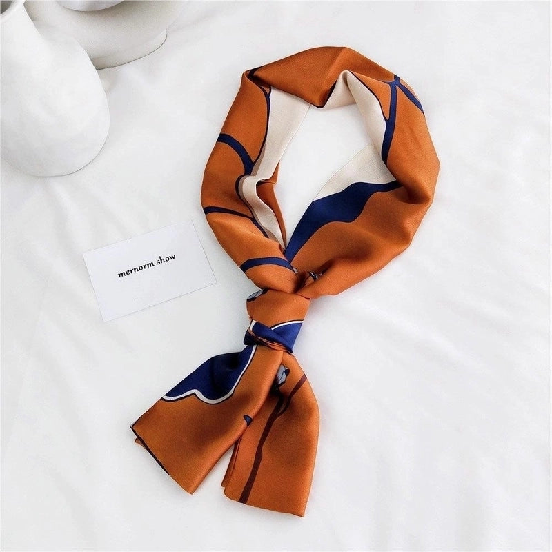 Fashion Double-sided Wild Small Scarf Professional Scarf
