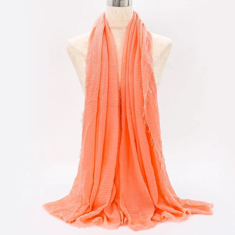 Women's Elegant Minimalist Solid Color Cotton Shawl