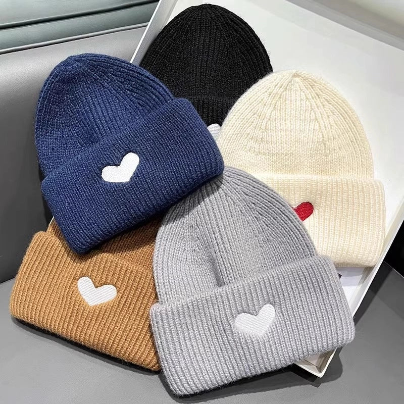 Japanese Sweet Embroidered Lovely Woolen Hat For Women Autumn And Winter Warm Ear Protection Student Online Red Fashion Knitted Hat Fashion