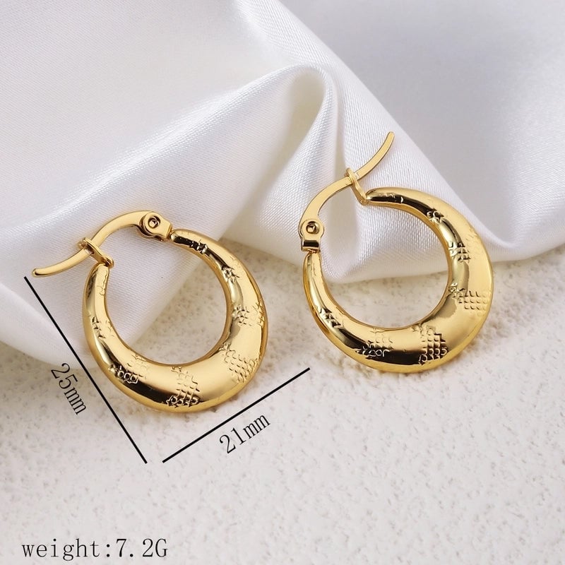 12 Pieces Minimalist Commute Geometric Heart Shape Plating Titanium Steel Drop Earrings Earrings Ear Studs
