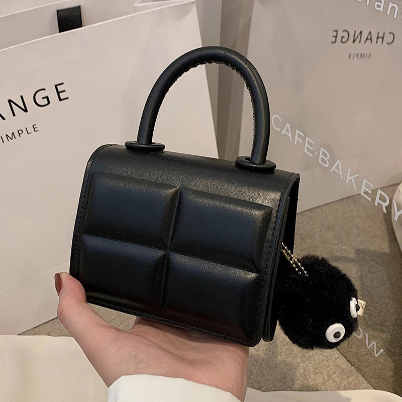 Women's Small Pu Leather Solid Color Streetwear Square Magnetic Buckle Shoulder Bag Handbag Crossbody Bag
