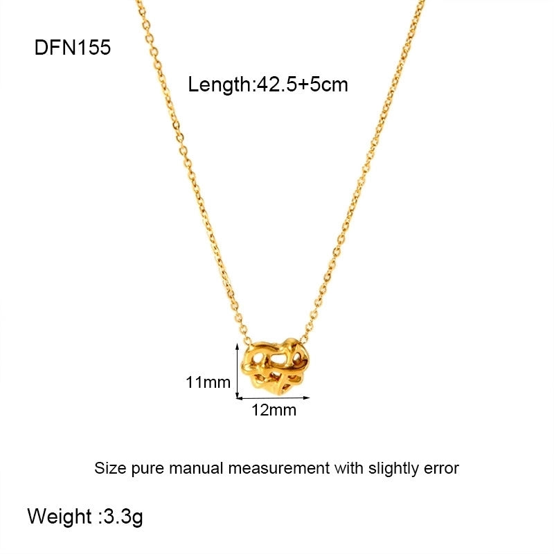 304 Stainless Steel Gold Plated Minimalist Classic Style Plating Solid Color Pendant Necklace
