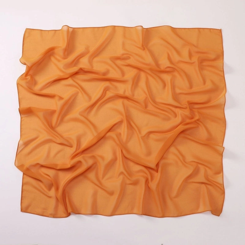 Women's Sweet Solid Color Polyester Kerchief