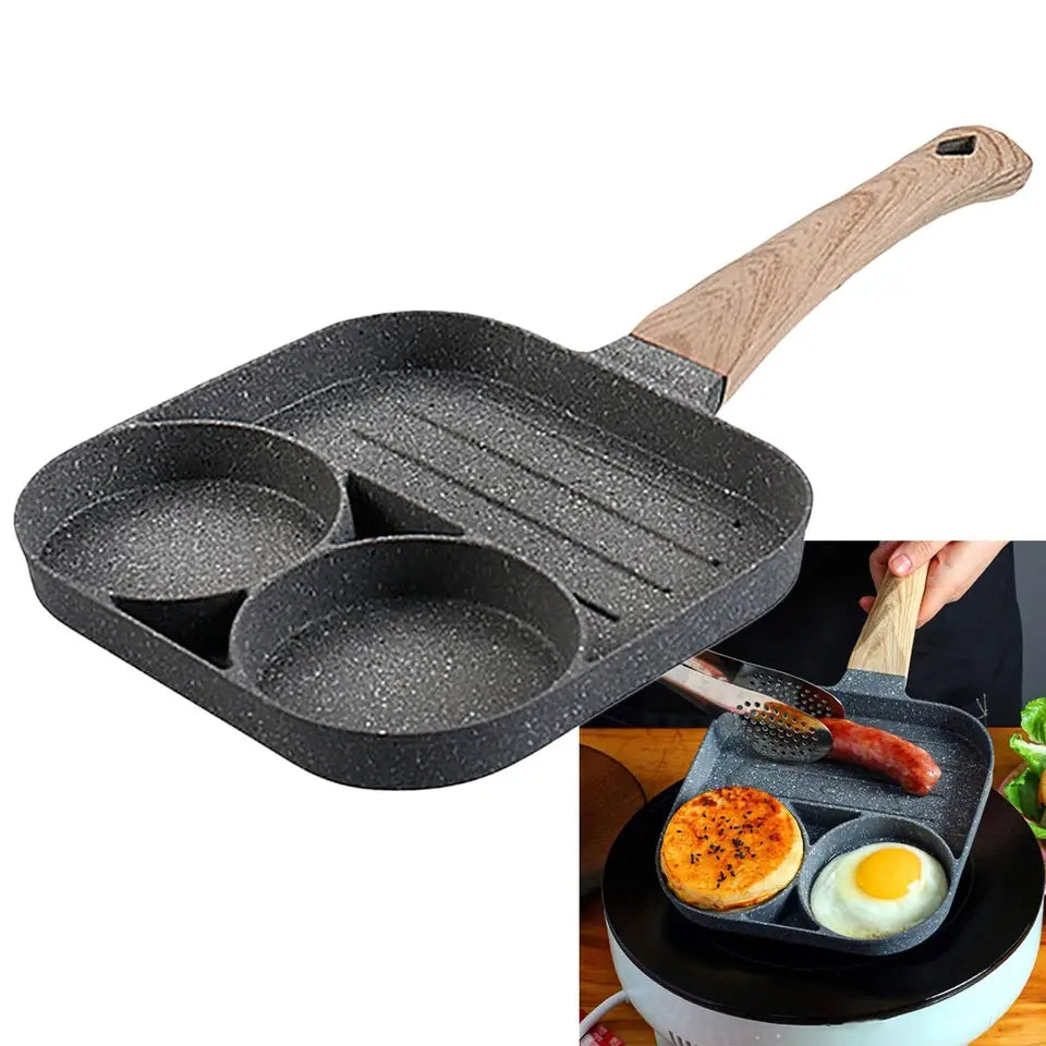 3IN1 MARBLE COATED FRYING PAN WITH GRILL