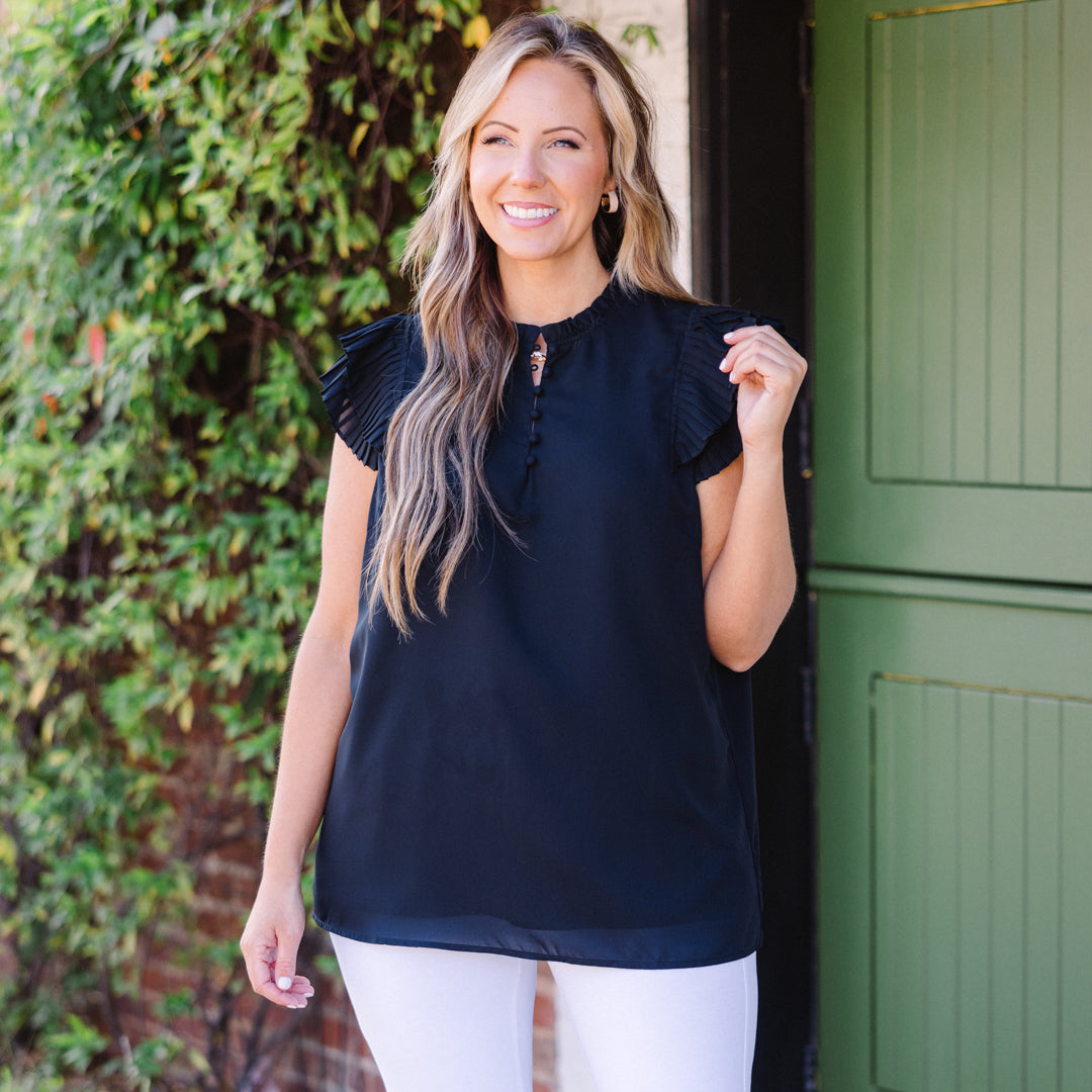 Buzz Word Top. Black