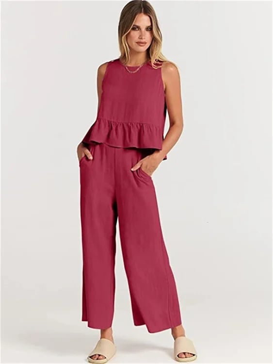 WOMEN'S SUMMER CASUAL 2 PIECE SET(BUY 2 FRRR SHIPPING)