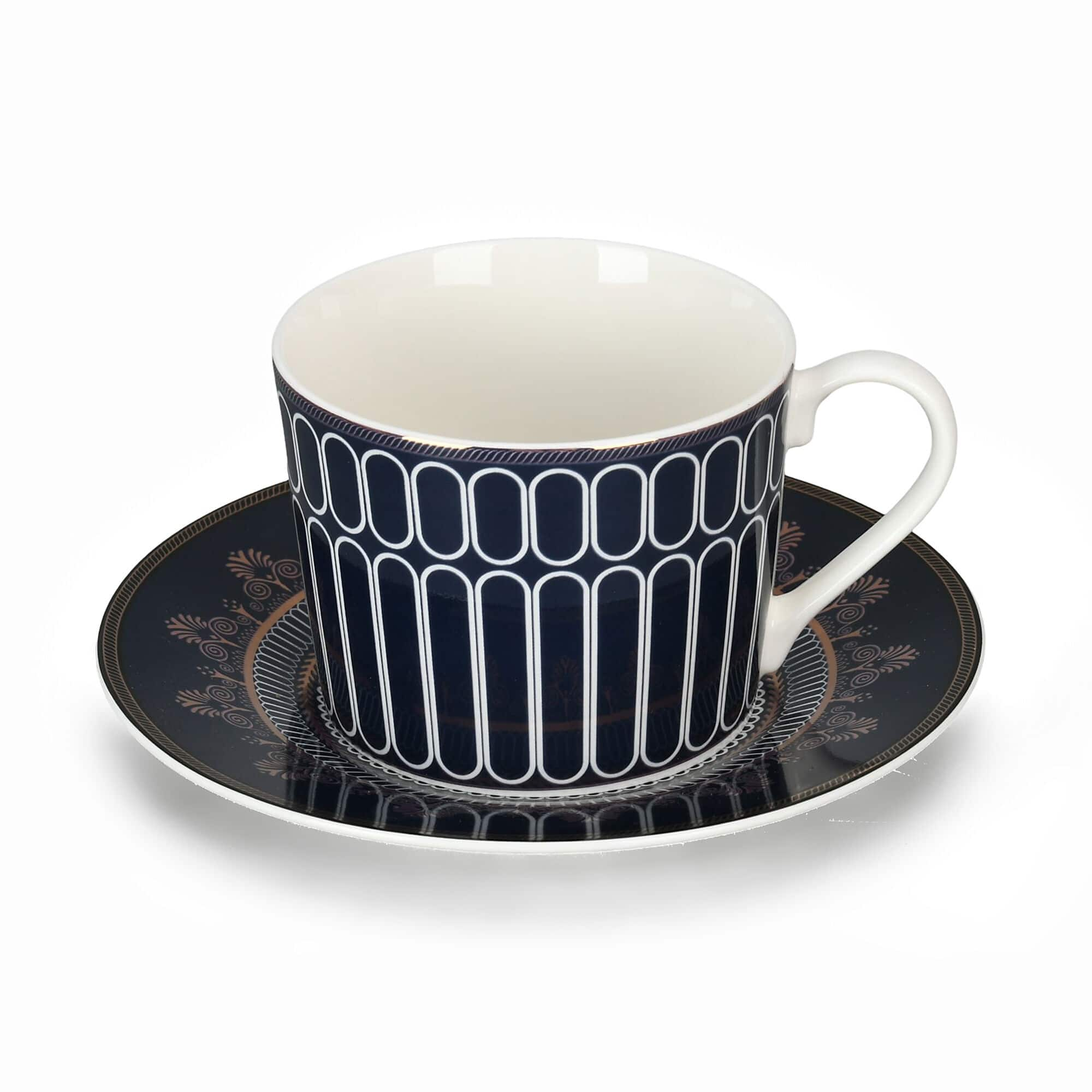 Luxury Cobalt Bone 5 Piece Porcelain Dinner Set