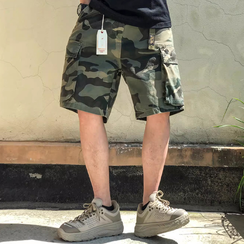 Vintage American Cargo Pocket Camouflage Wash Shorts
