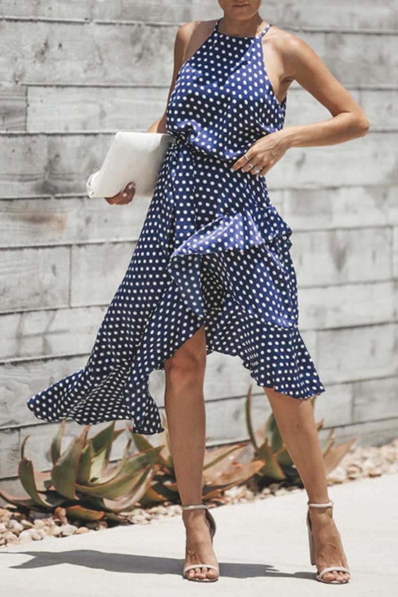 Florcoo Irregular Polka Dot Dress (2 Colors)