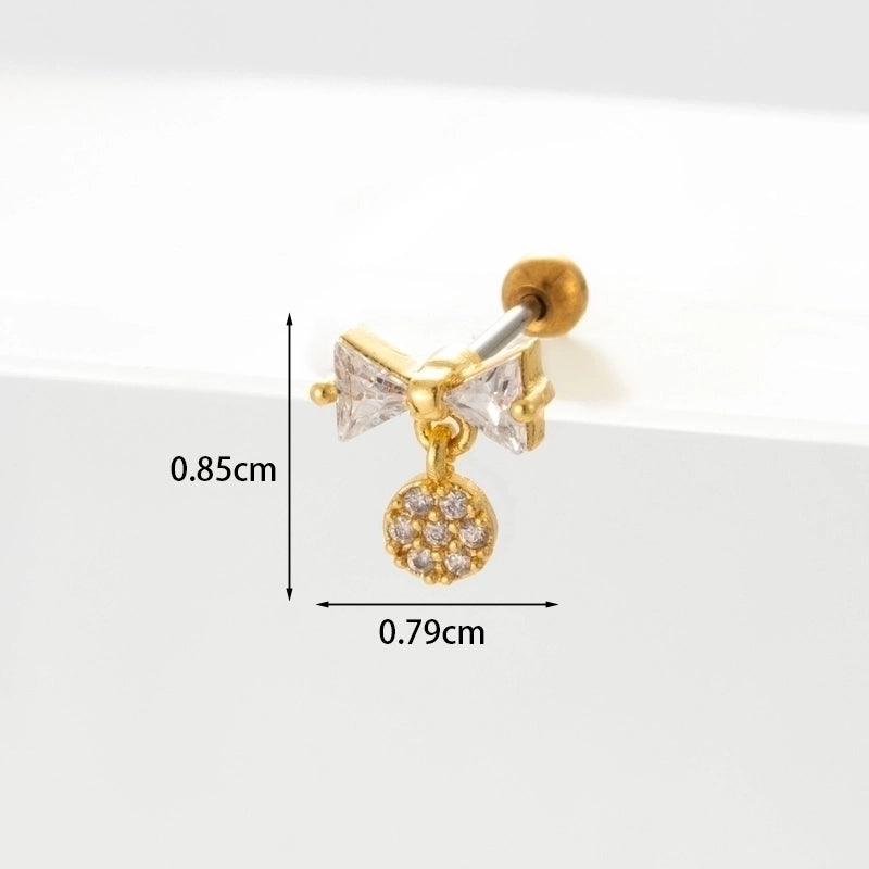 Ear Cartilage Rings & Studs Geometric Copper Plating Artificial Gemstones