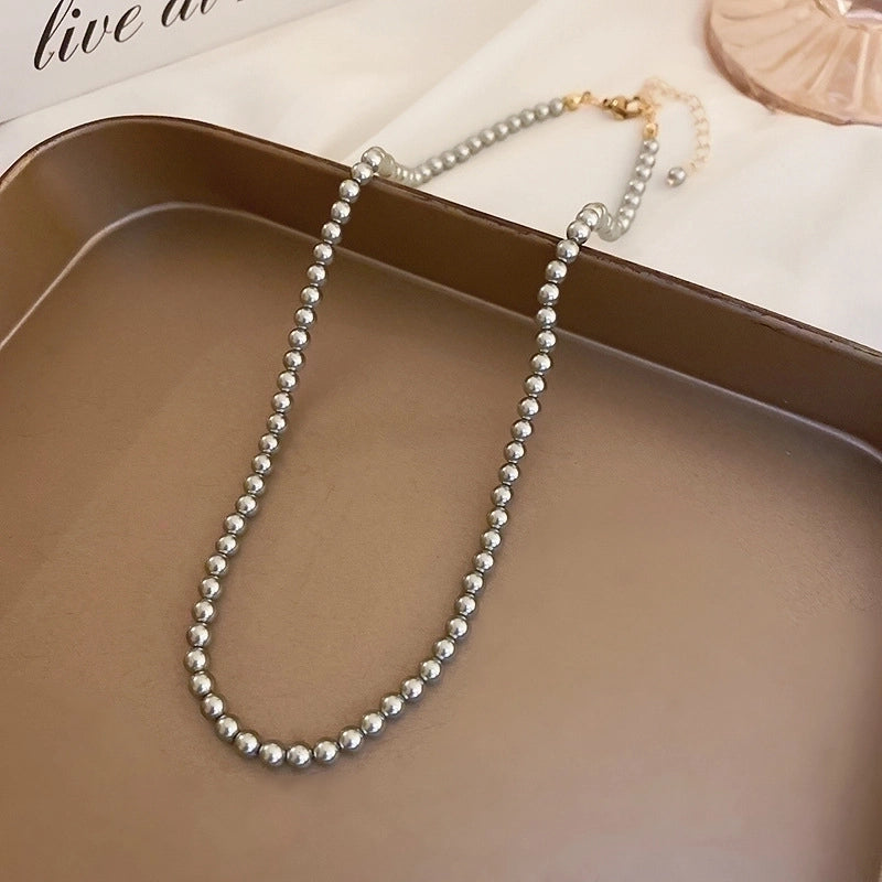 Round Pearl Plating Women's Necklace