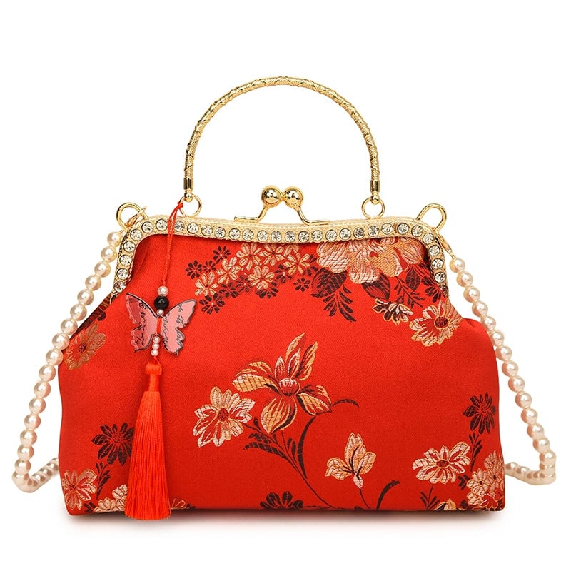 Retro Dinner Bag  Embroidery Handbag One Shoulder Bag