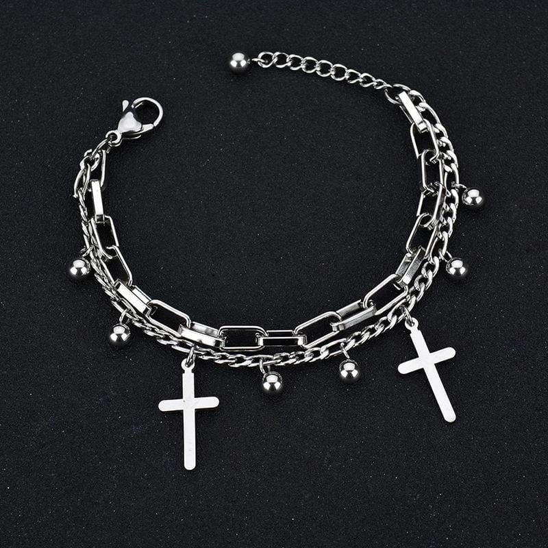 Fashion Geometric 304 Stainless Steel 18K Gold Plated No Inlaid Bracelets In Bulk