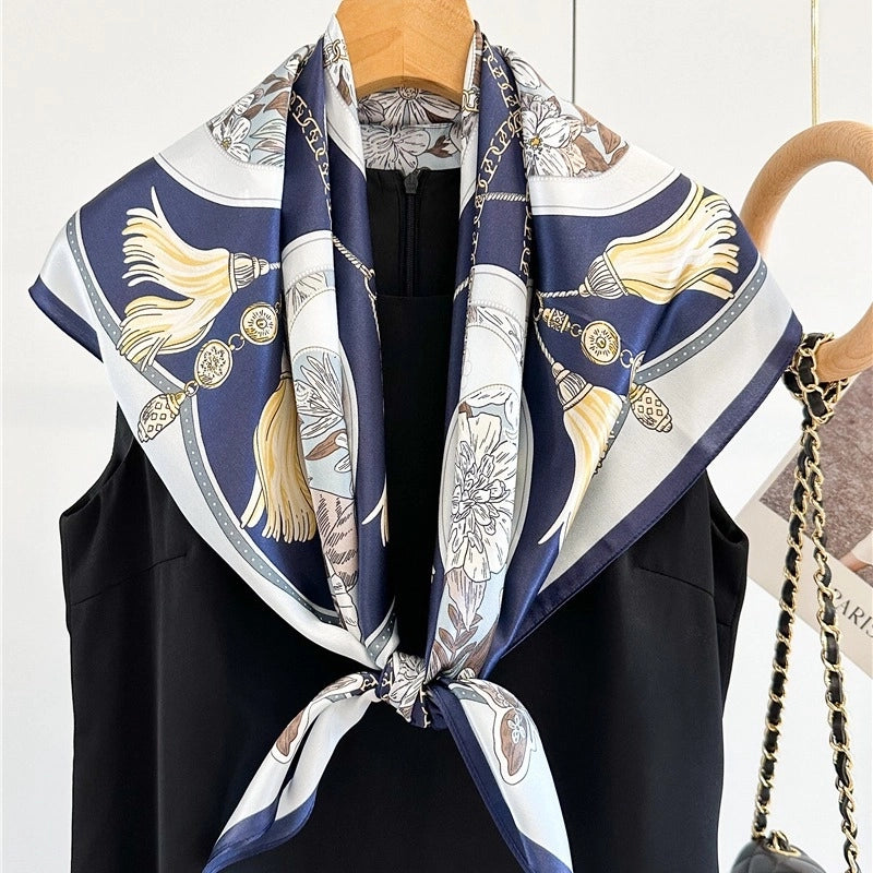 Women's Elegant Retro Printing Silk Silk Scarf