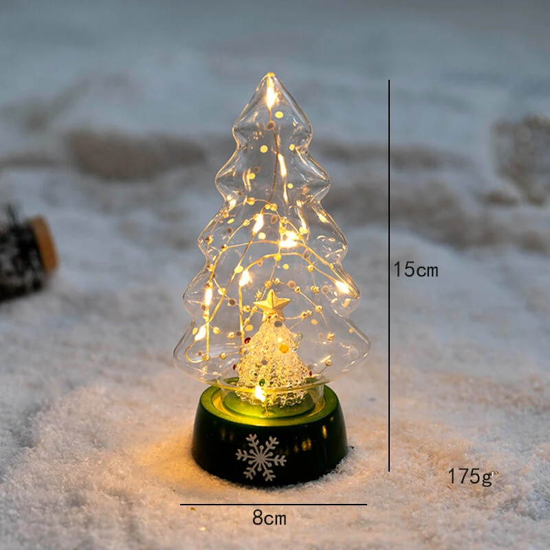 Christmas Tree Glass Decoration Night Light