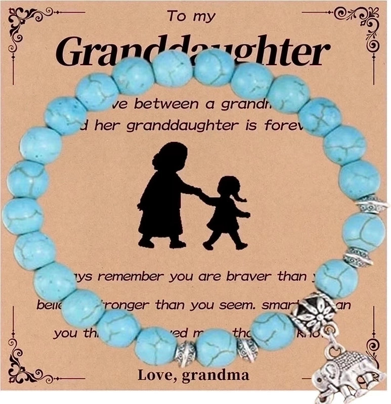 2 Pieces Retro Geometric Natural Stone Handmade Bracelets