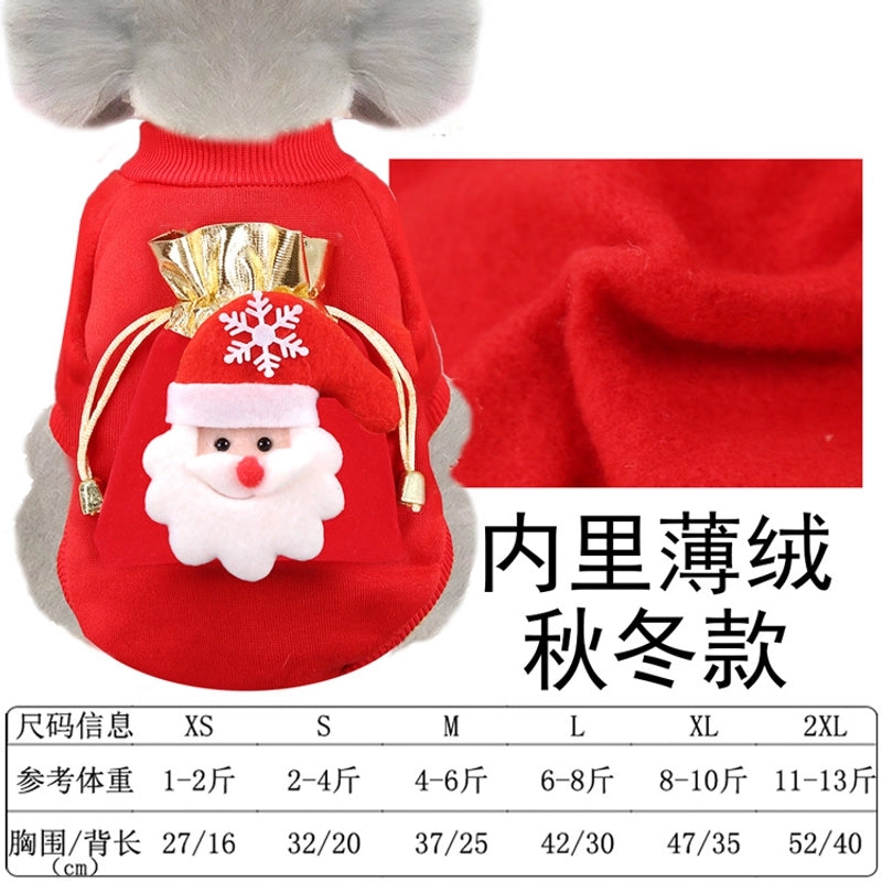 Cute Cloth Christmas Santa Claus Snowflake Elk Pet Clothing